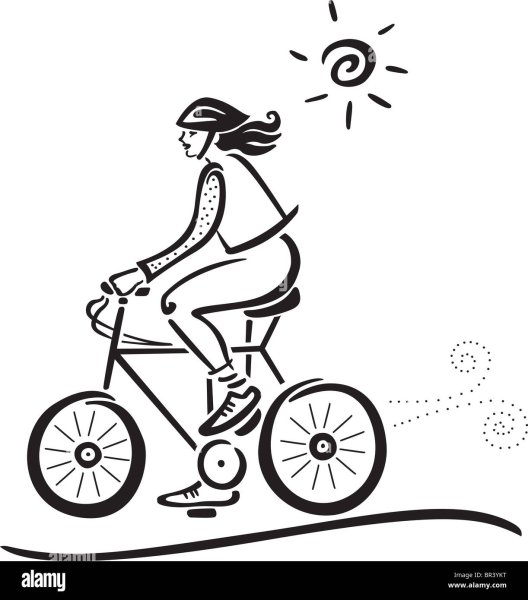 Рисунок мыть велосипед