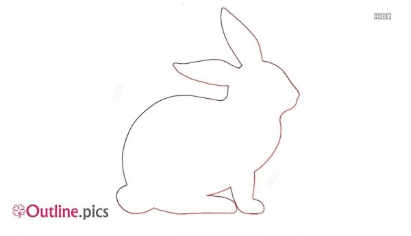 Зайка трафарет