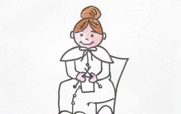 Раскраска дед и баба для детей