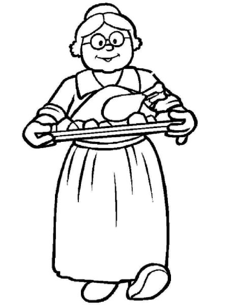 Бабушка для срисовывания