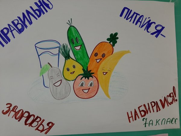 Рисование на тему здоровое питание
