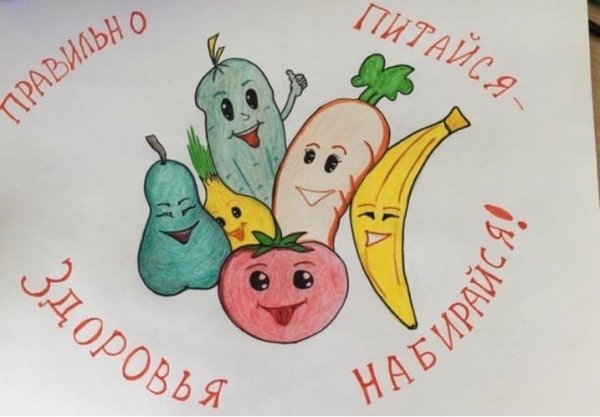 Рисунок на тему здоровое питание