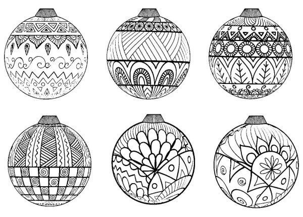 Новогодние игрушки рисунки для детей