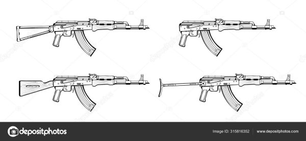 Автомат Калашникова рисунок