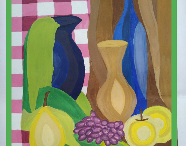 Эскиз натюрморта в цвете