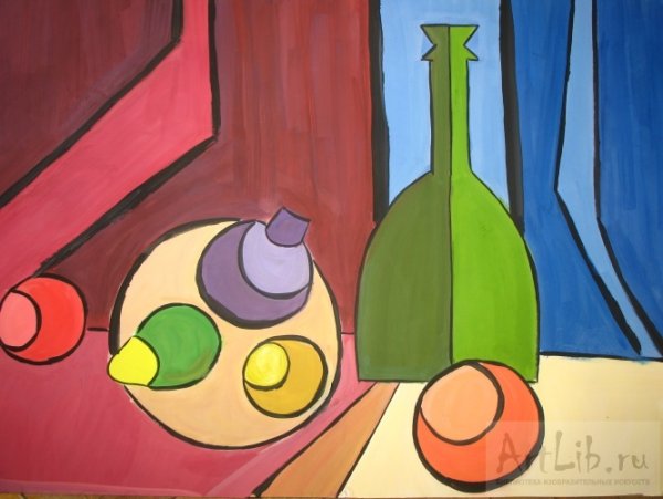 Декоративный натюрморт для детей 10 лет