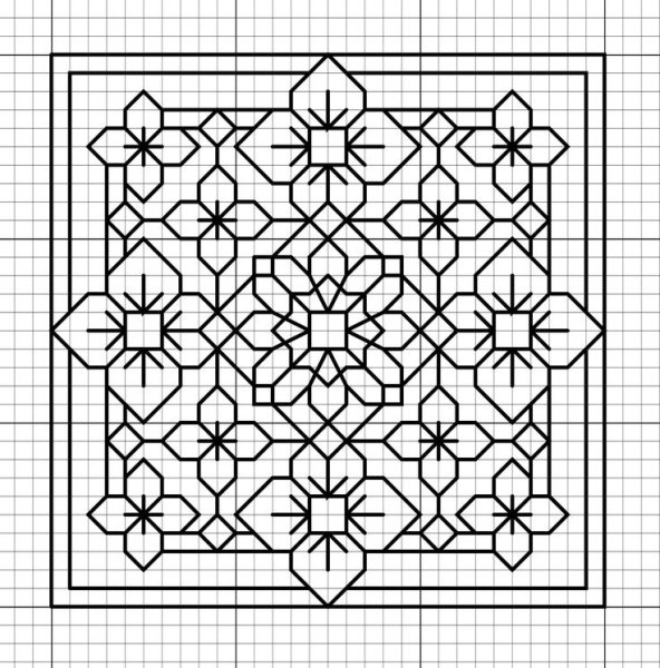 Блэкворк вышивка орнамент