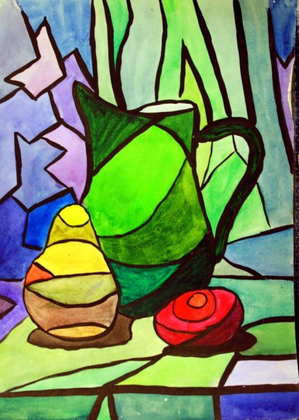 Эскиз декоративного натюрморта