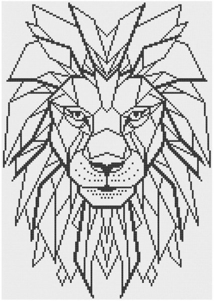 Геометрические животные вышивка