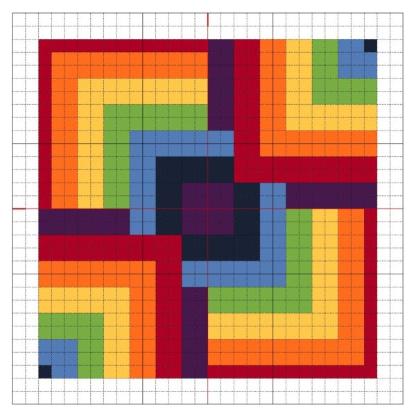 Геометрическая вышивка крестом