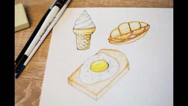 Рисование скетчей маркерами