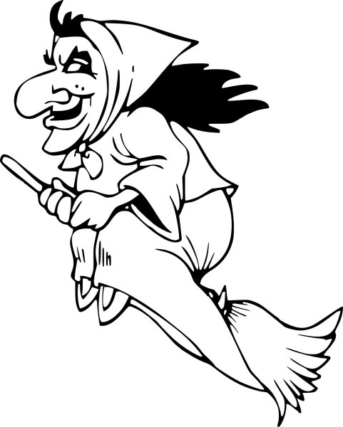 Баба Яга рисунок карандашом для детей