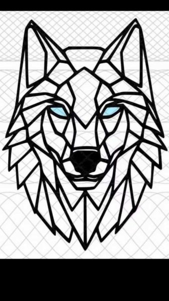 Рисунок волка для срисовки