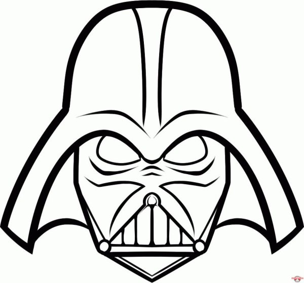 Раскраски Дарт Вейдер маски