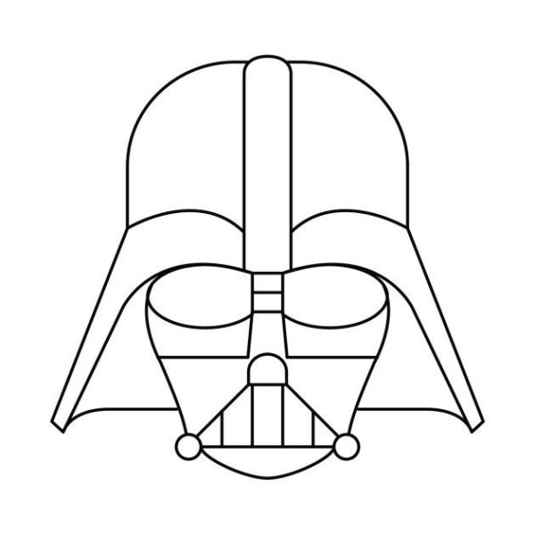 Раскраски Звёздные войны Дарт Вейдер шлем