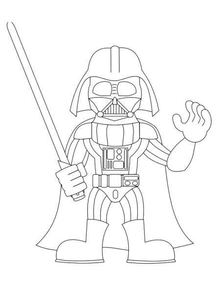 Раскраски Звёздные войны Дарт Вейдер