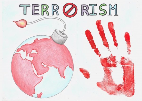 Нет терроризму рисунки карандашом