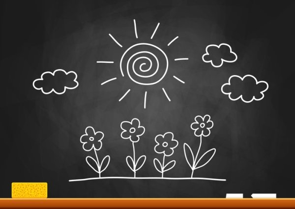 Детские рисунки мелом