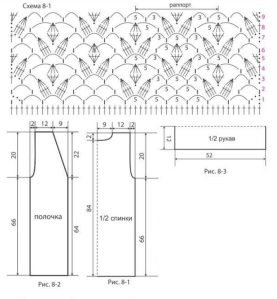 Вязаный кардиган крючком схема 2022