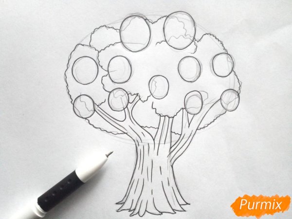 Семейное дерево карандашом