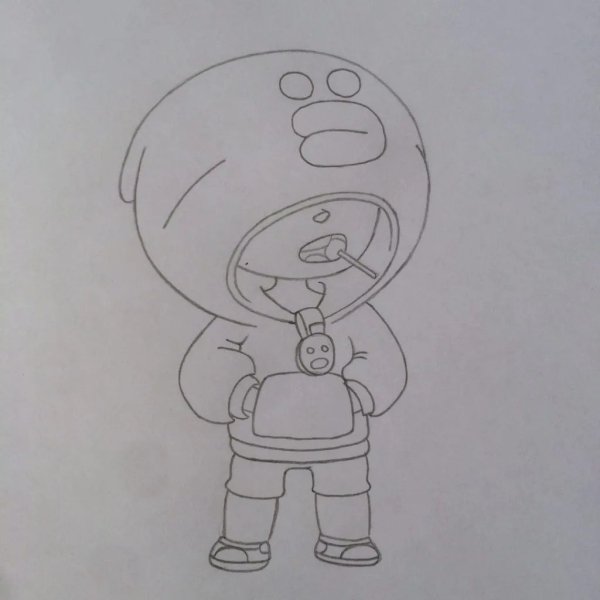 Как нарисовать Леона из Brawl Stars