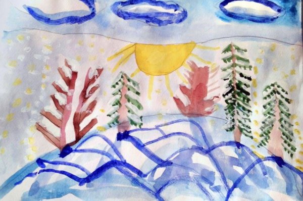 Зимний пейзаж легкий