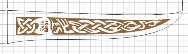 Скандинавские узоры на ножнах