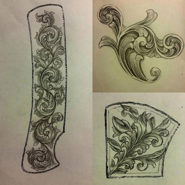 Финские узоры на ножнах