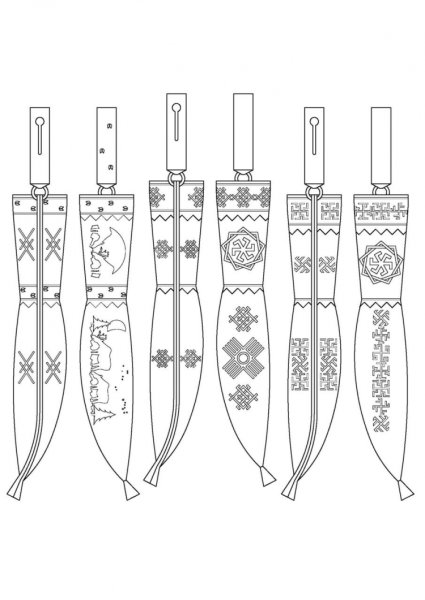 Орнаменты для тиснения на ножнах