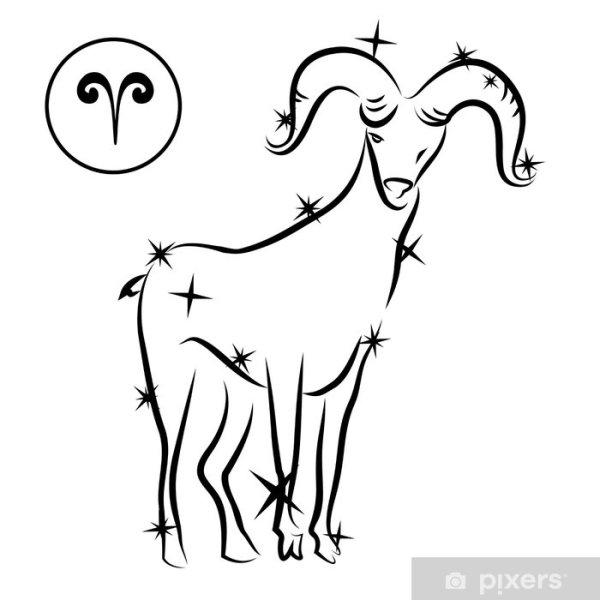 Овен знак зодиака силуэт