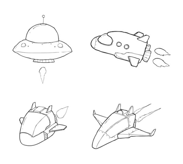 Космический корабль рисунок