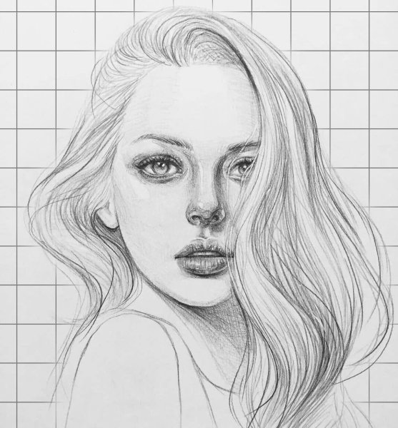 Лицо карандашом
