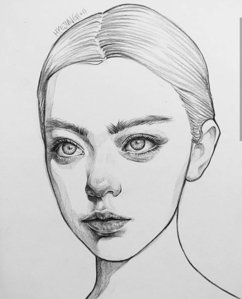 Нарисовать лицо девушки