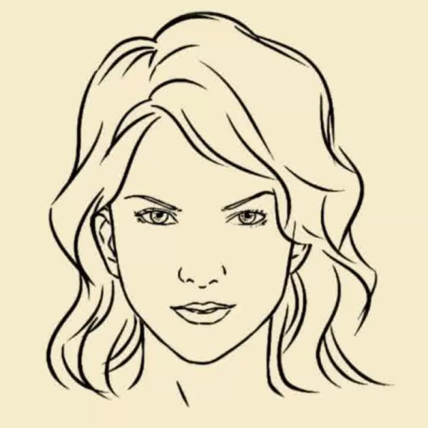 Лицо простым карандашом