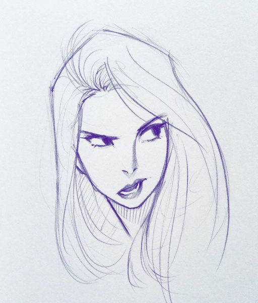 Лицо карандашом