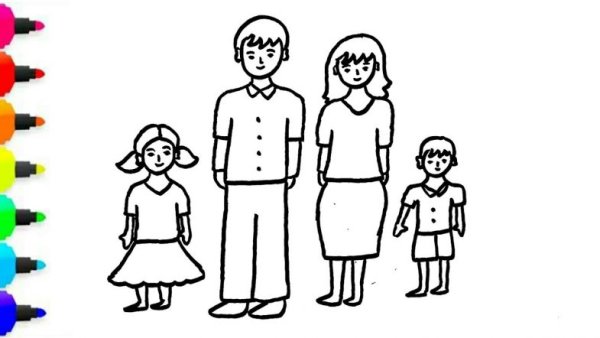 Родители раскраска для детей