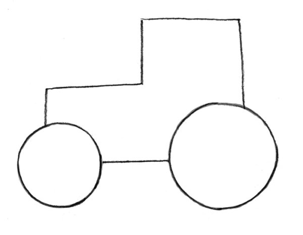 Поэтапное рисование трактора