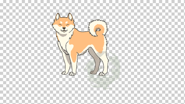Аниме собака Акита ину