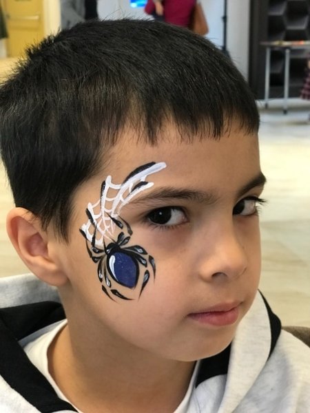 Аквагрим для мальчиков паук