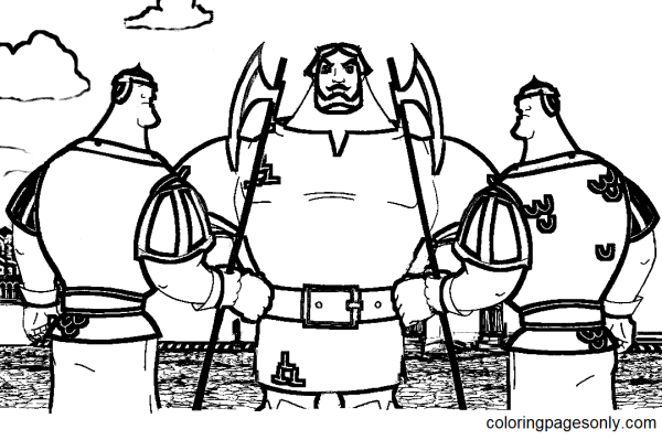 Легкий портрет богатыря Илья Муромец