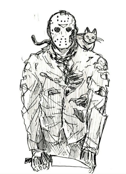 Джейсон Вурхис пятница 13 рисунки