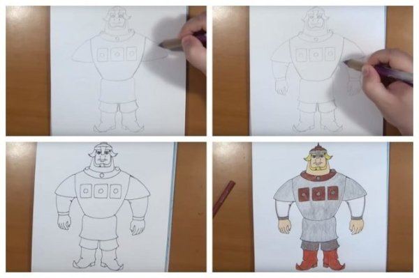 Рисунок богатыря Илья Муромец