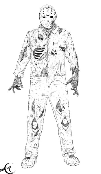 Раскраска Джейсон Вурхис