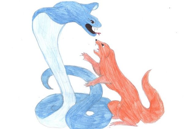 Рисование Рики Тики Тави