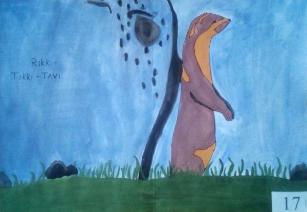 Нарисовать Рики Тики Тави поэтапно