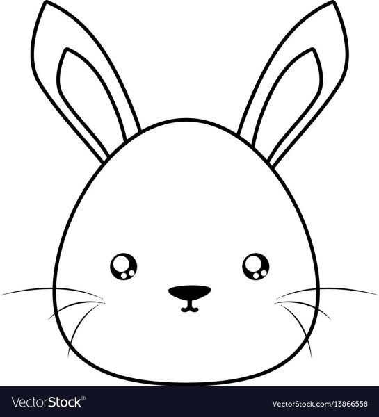 Мордочка кролика рисунок