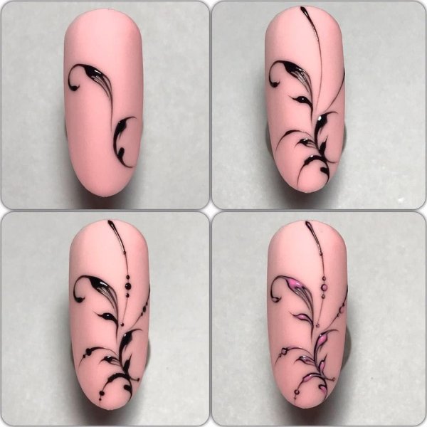 Рисунки на ногтях пошагово