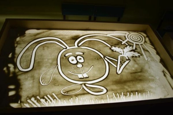 Рисование песком на световых столах