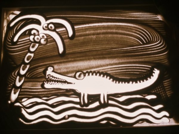 Рисование песком для детей