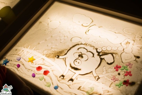 Рисование песком для детей